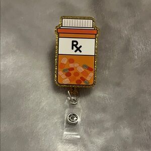 Badge reel rx pharmacy bottle
